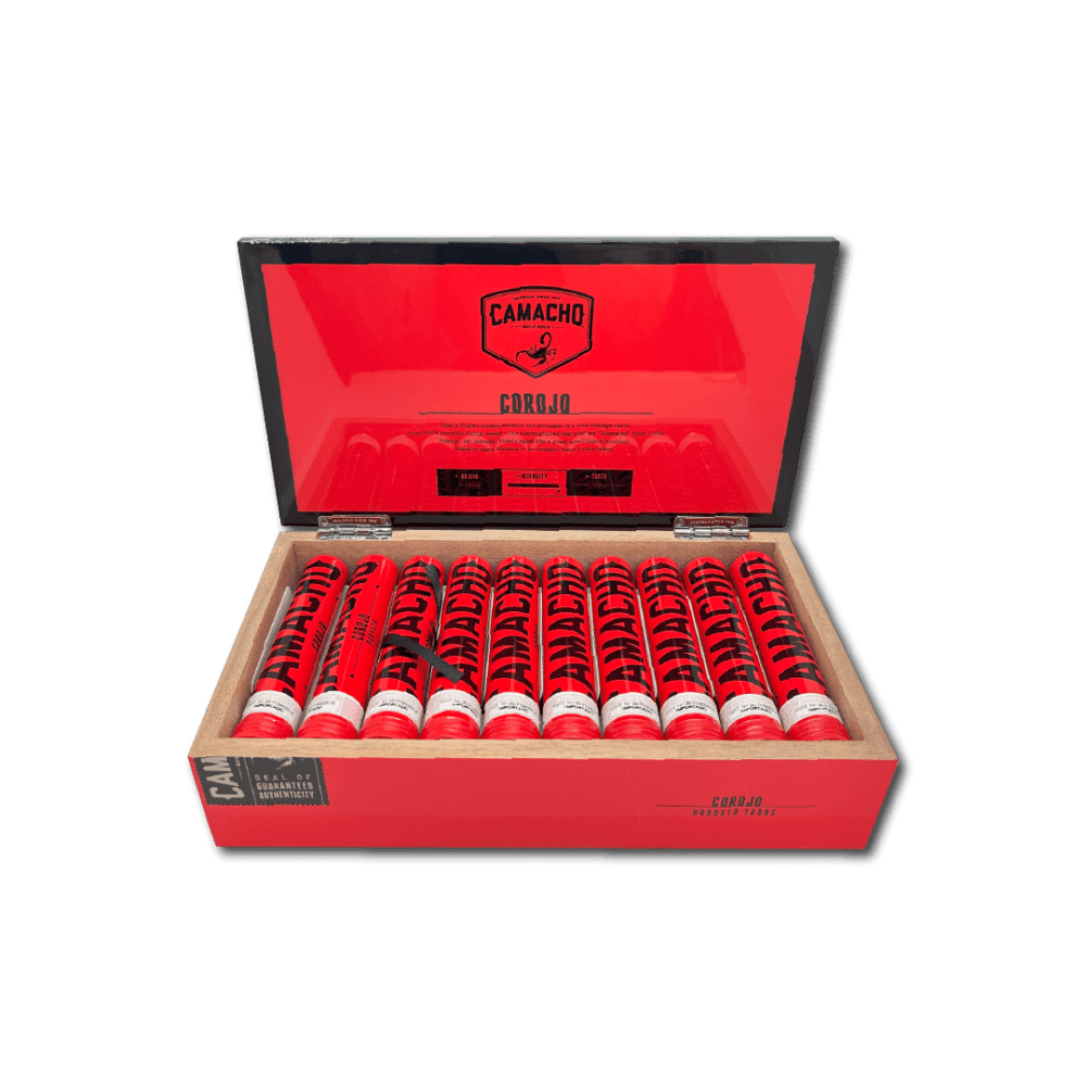 Camacho Corojo Robusto Tubo | Caja de 20 puros